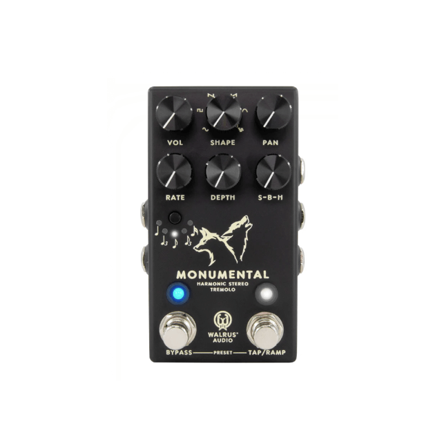 Monumental Harmonic Stereo Tremolo Black - Walrus Audio